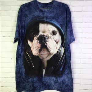 The Mountain DJ Manny Frenchie Dog Puppy Tee Sz L